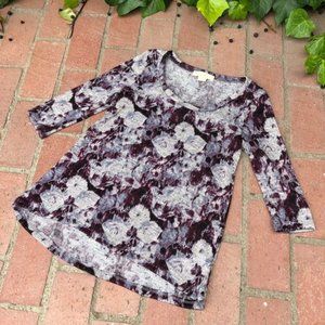 🐰 Staring at Stars Quarter Sleeve Rose Tee Shirt